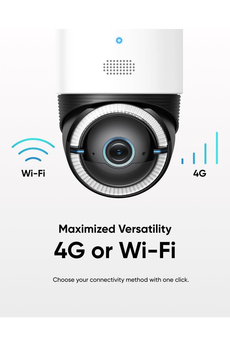 4G LTE Cam S330 4K solar powered outdoor security camera with AI tracking, Alternate, color, White