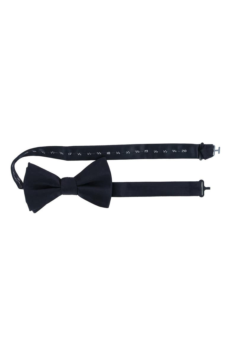 Trafalgar Sutton Pre-Tied Silk Bow Tie, Alternate, color, Black