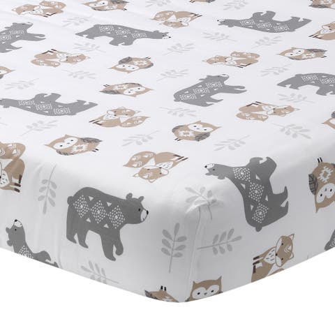 Woodland Forest Animal 100% Cotton Baby Fitted Crib Sheet