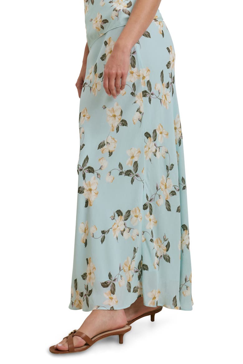 The Favorite Floral Georgette Maxi Skirt, Alternate, color, AQUA FLORAL