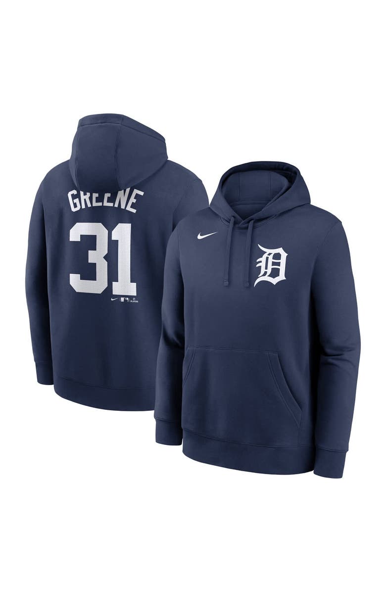 Nike Men's Nike Riley Greene Navy Detroit Tigers Player Name & Number Club Fleece Pullover Hoodie, Main, color, Navy