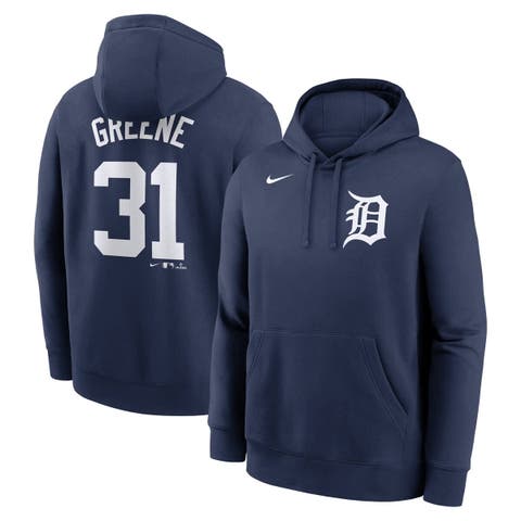 Men's Nike Riley Greene Navy Detroit Tigers Player Name & Number Club Fleece Pullover Hoodie