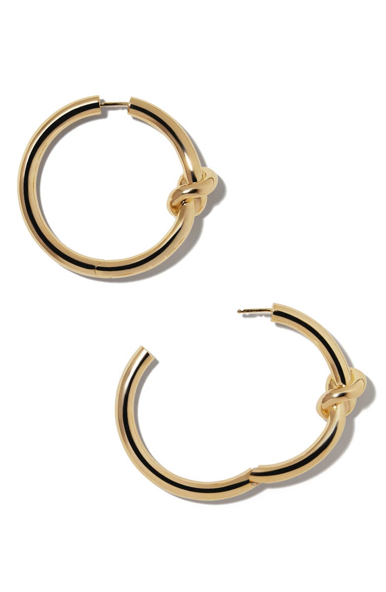 Jennifer Fisher Mini Knot Hoop Earrings, Alternate, color, Yellow Gold