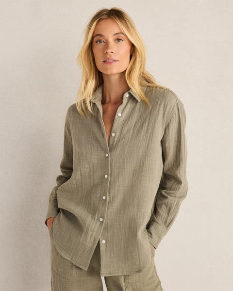The Daily Shirt in Textured Cotton Gauze