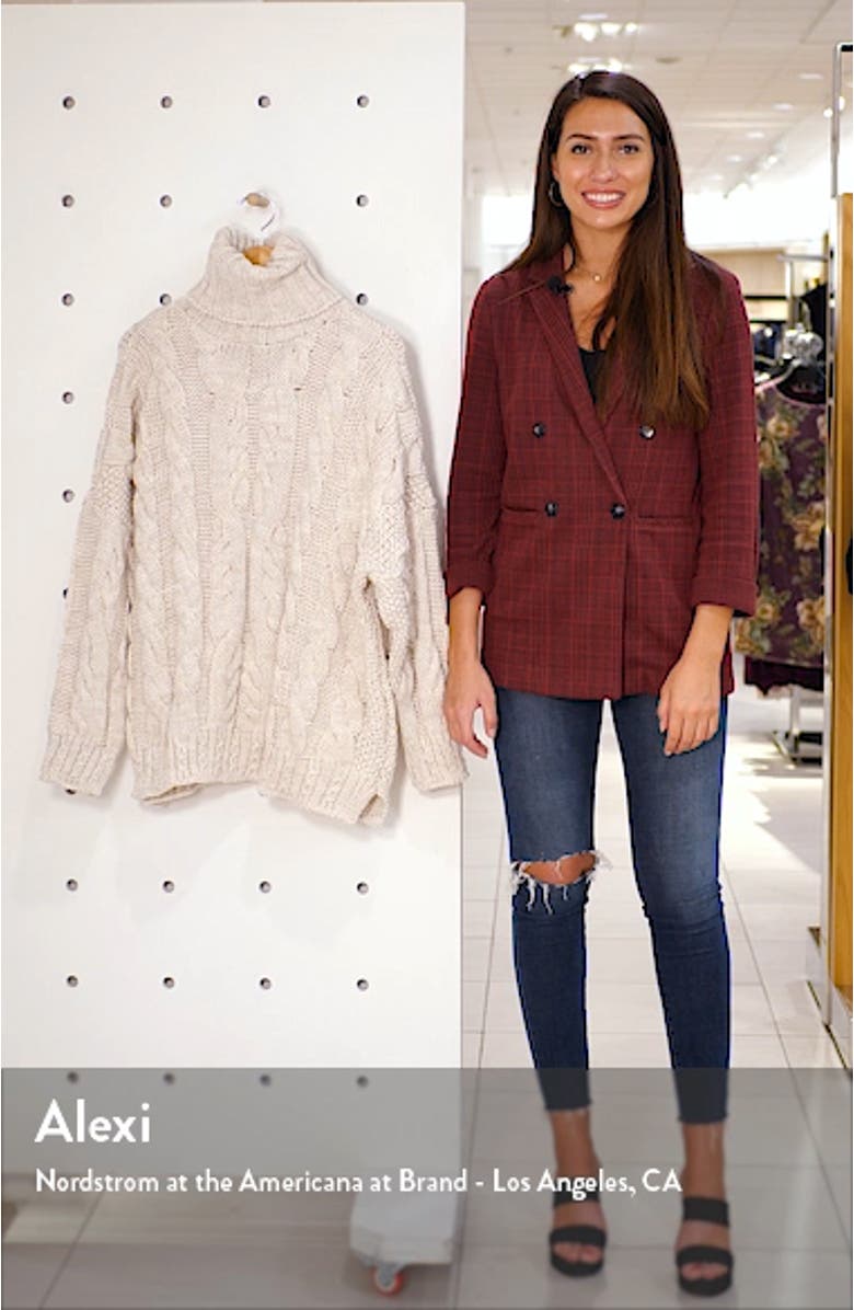 Chunky Cable Turtleneck Sweater, sales video thumbnail