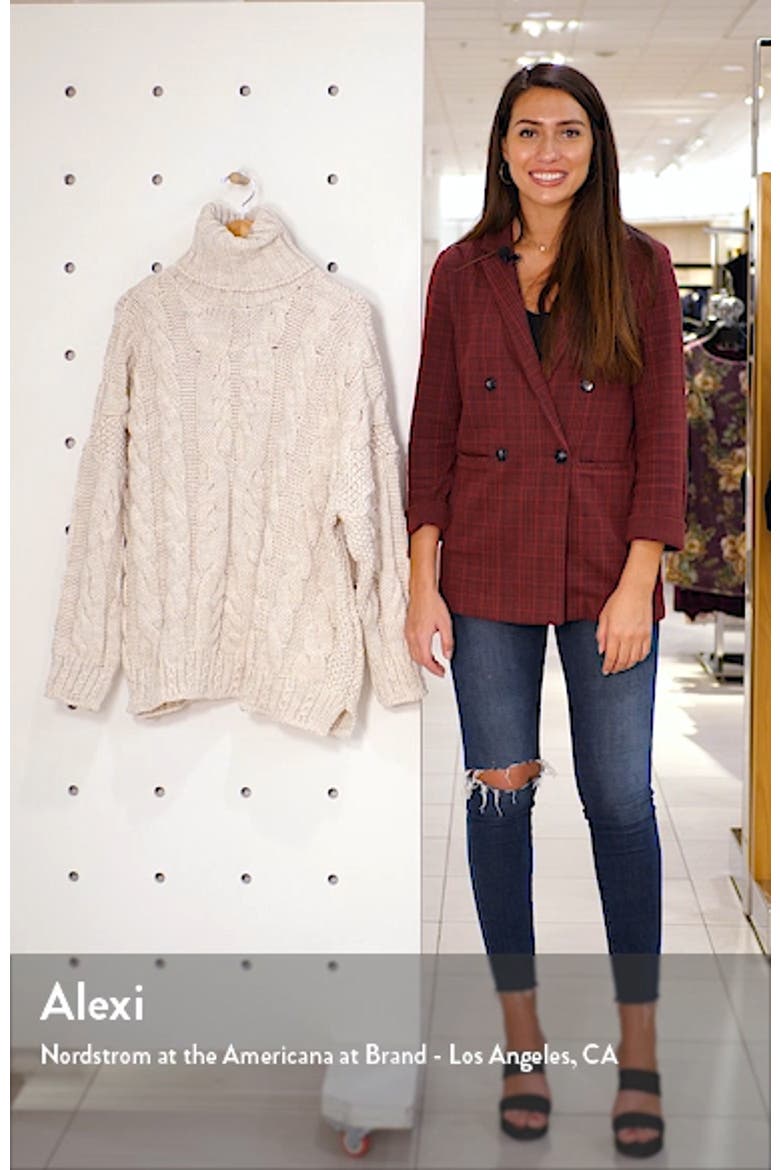 Chunky Cable Turtleneck Sweater video