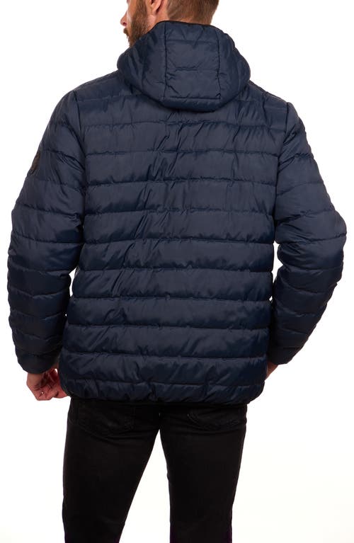 Perry Ellis Packable Puffer Jacket In Blue