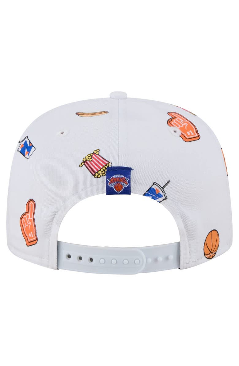 New Era Men's New Era White New York Knicks Team Cheer Rope 19TWENTY Adjustable Hat, Alternate, color, White