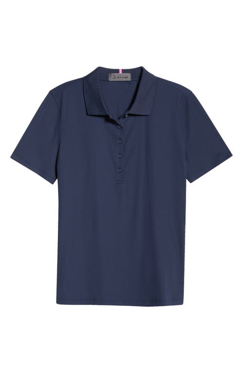 G/fore Tech Rib Golf Polo In Blue
