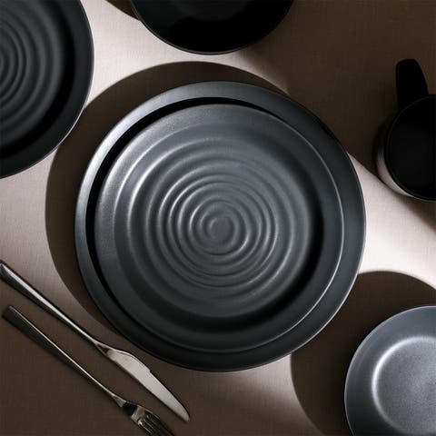 Orbit Stoneware 4-Piece Dinner Plate Set
