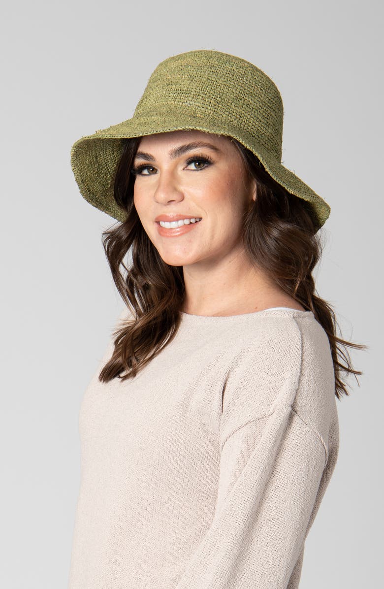 San Diego Hat Weekend Straw Bucket Hat, Alternate, color, Green