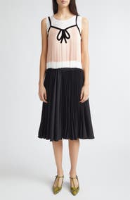 Marni Trompe d'Oeil Satin Midi Dress