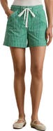 Lauren Ralph Lauren Stripe Cotton Broadcloth Drawstring Shorts