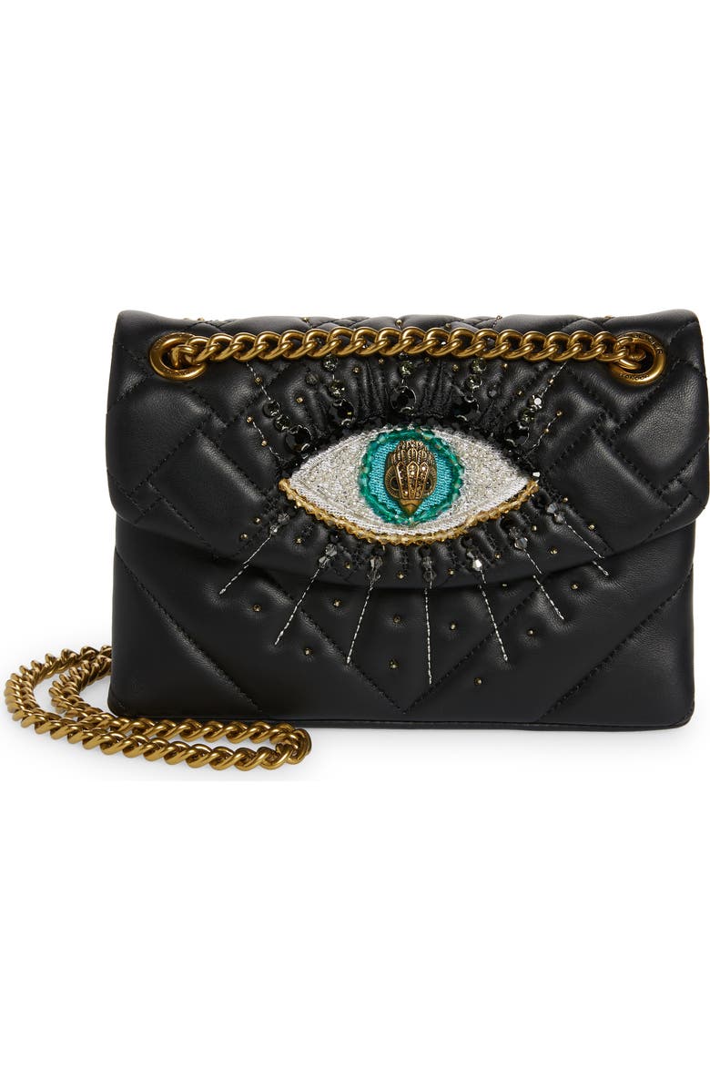 Kurt Geiger London Mini Kensington Eye Quilted Leather Crossbody Bag, Main, color,