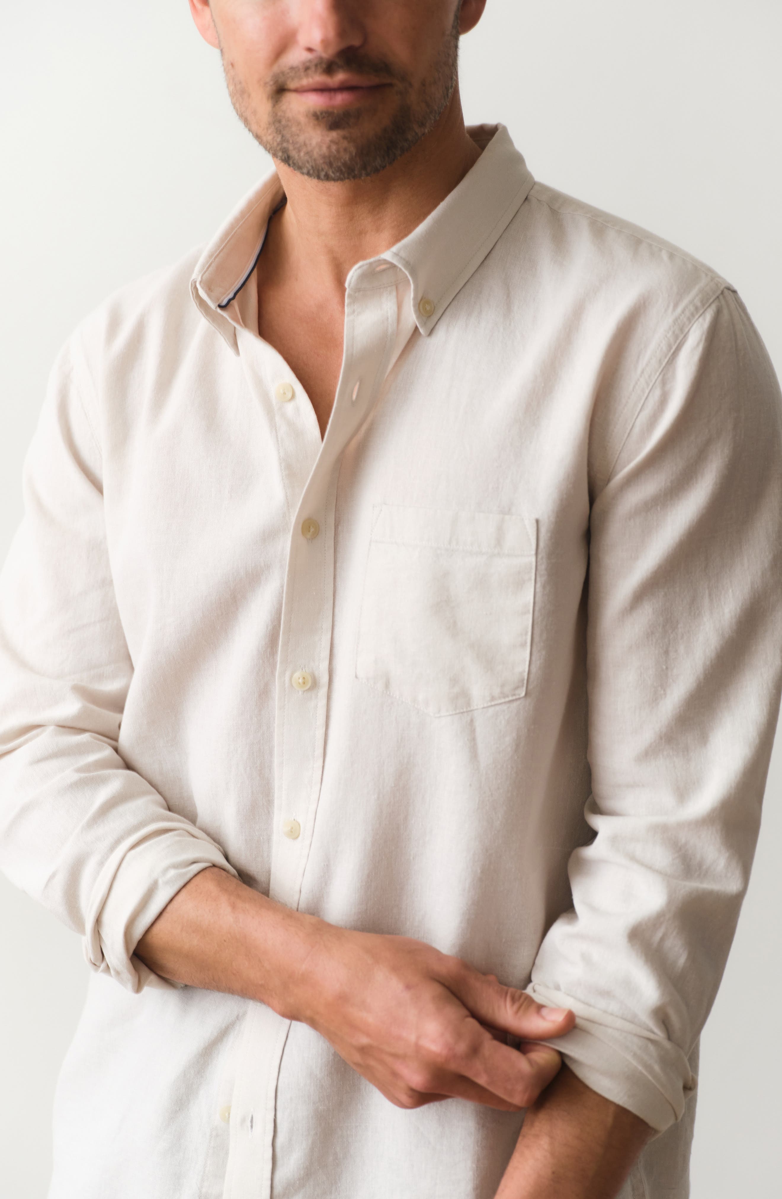 Better-than-Linen Hemp Blend Button-Up Shirt - image 2