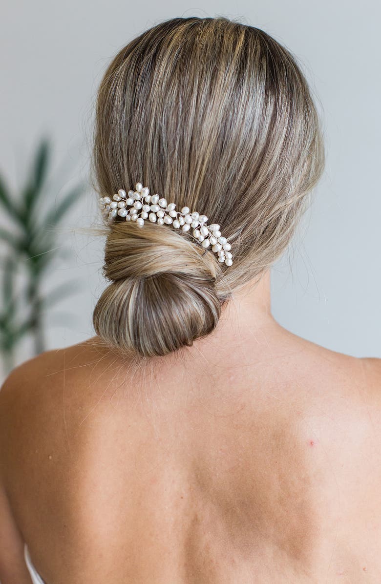 Brides & Hairpins Taja Halo Hair Comb, Alternate, color, Silver