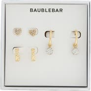 BaubleBar Set of 3 Heart & Hoop Earrings
