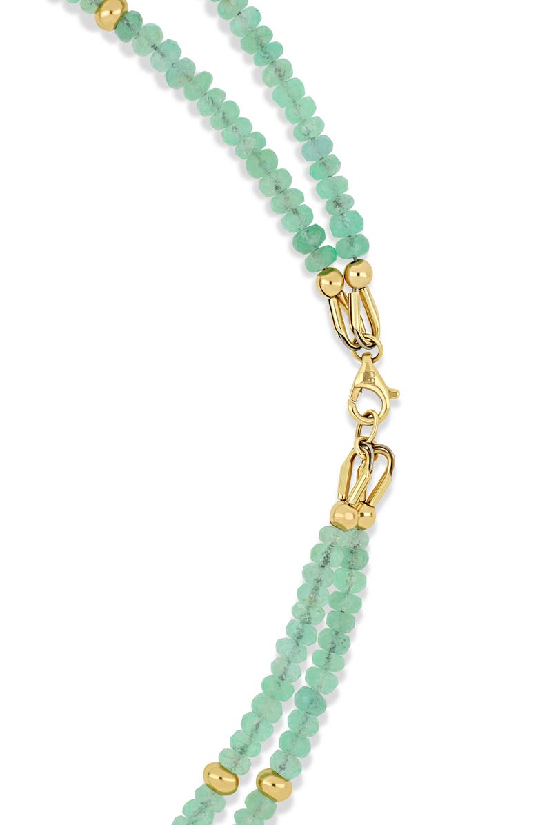 Bony Levy 14K Iris Emerald Beaded Tennis Necklace, Alternate, color, 14Ky Gold