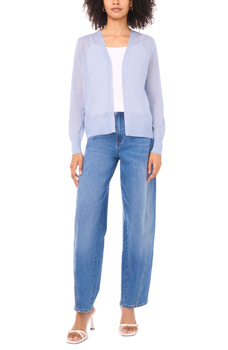 Vince Camuto Open Front Cardigan, Alternate, color, Clear Sky