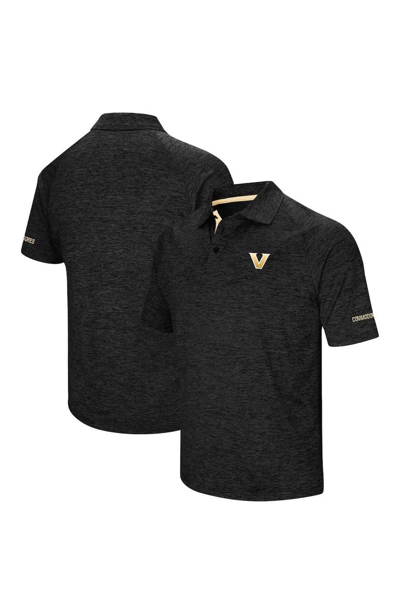 COLOSSEUM Men's Colosseum Black Vanderbilt Commodores Down Swing Raglan Polo, Alternate, color, Black