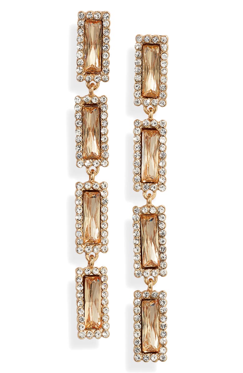 Ettika Crystal Drop Earrings, Main, color, 