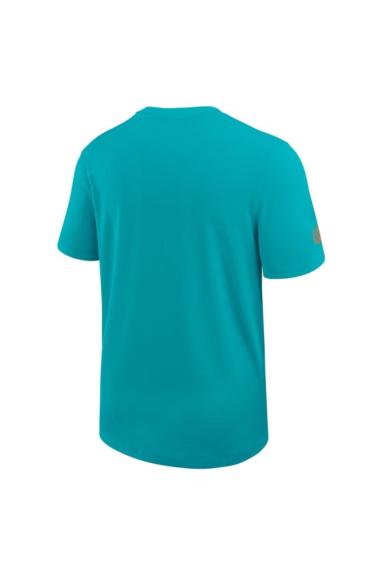 Men's Nike Aqua Miami Dolphins Sideline UV Performance Coach Shirt, Alternate, color, Aqua