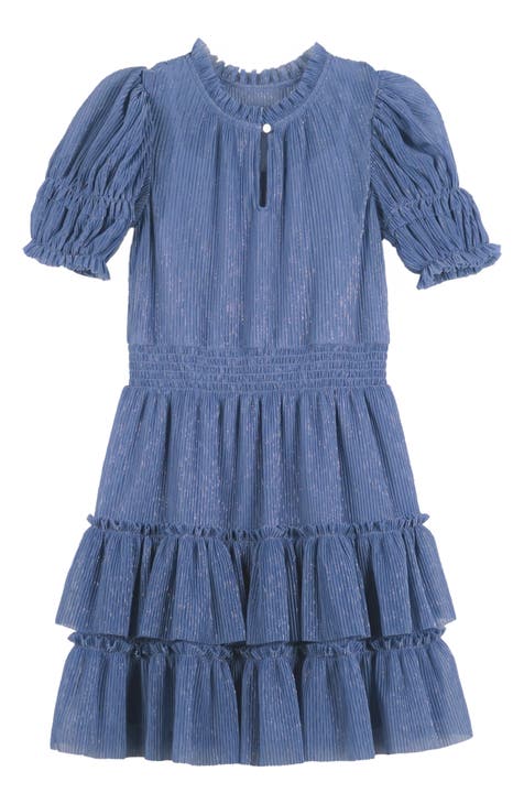 Kids' Plissé Tiered Dress (Big Kid)