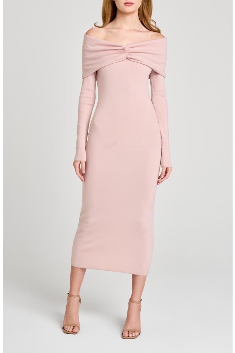 Alice Off the Shoulder Long Sleeve Knit Dress, Main, color, BLUSH