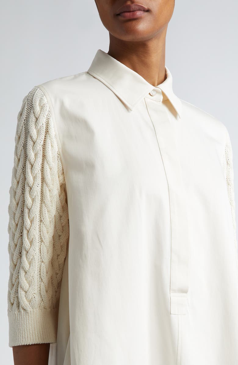 Max Mara Armonia Mixed Media A-Line Dress, Alternate, color, 