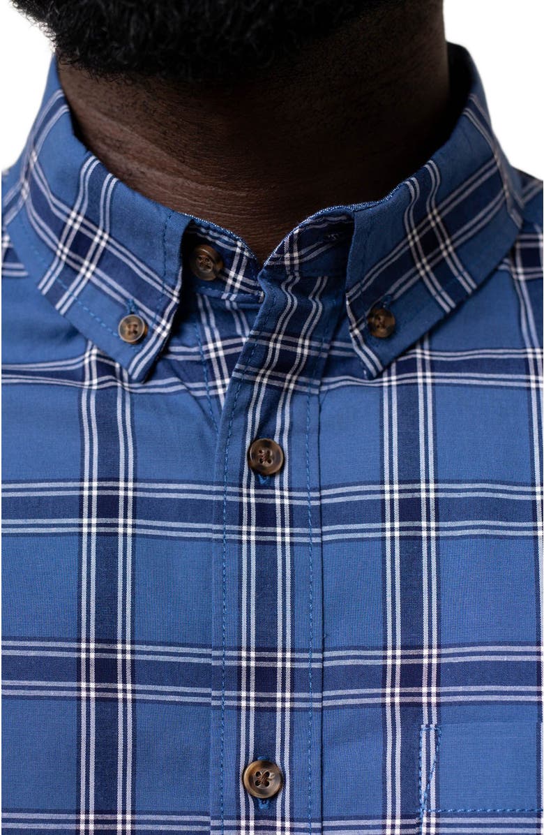 Hope & Henry Men's Organic Stretch Poplin Shirt, Alternate, color, Dark Blue Homeroom Plaid