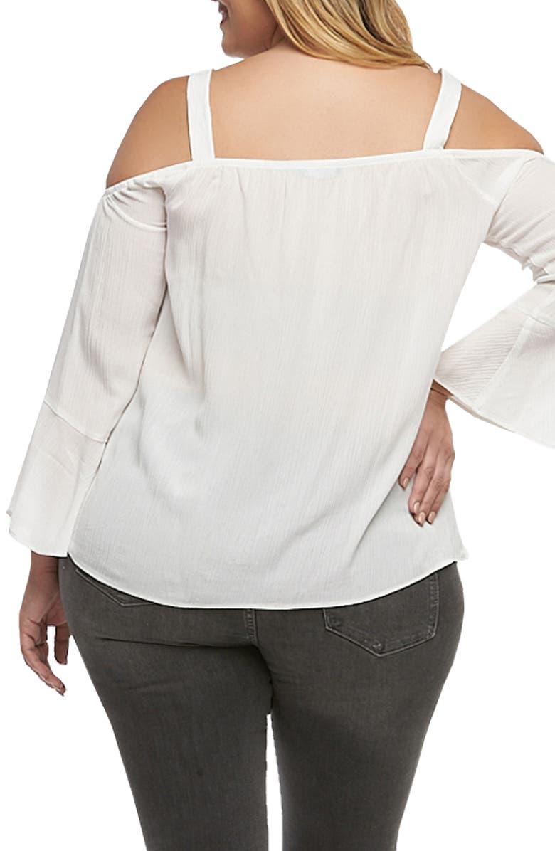 Tart Indra Cold Shoulder Top, Alternate, color, White