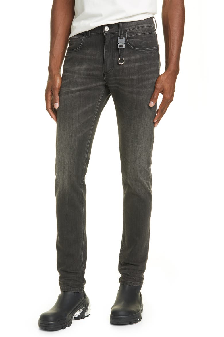 Classic Roller Coaster Buckle Jeans, Main, color, BLACK