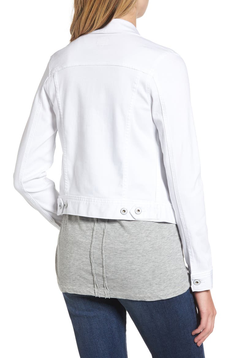 'Robyn' Denim Jacket, Alternate, color, WHITE