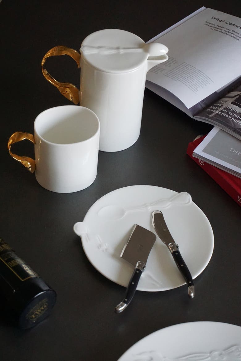 Cutlery Tall Teapot, Alternate, color, Multi