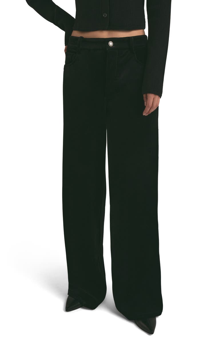 Favorite Daughter The Ollie Mid Waist Velvet Wide Leg Pants, Main, color,