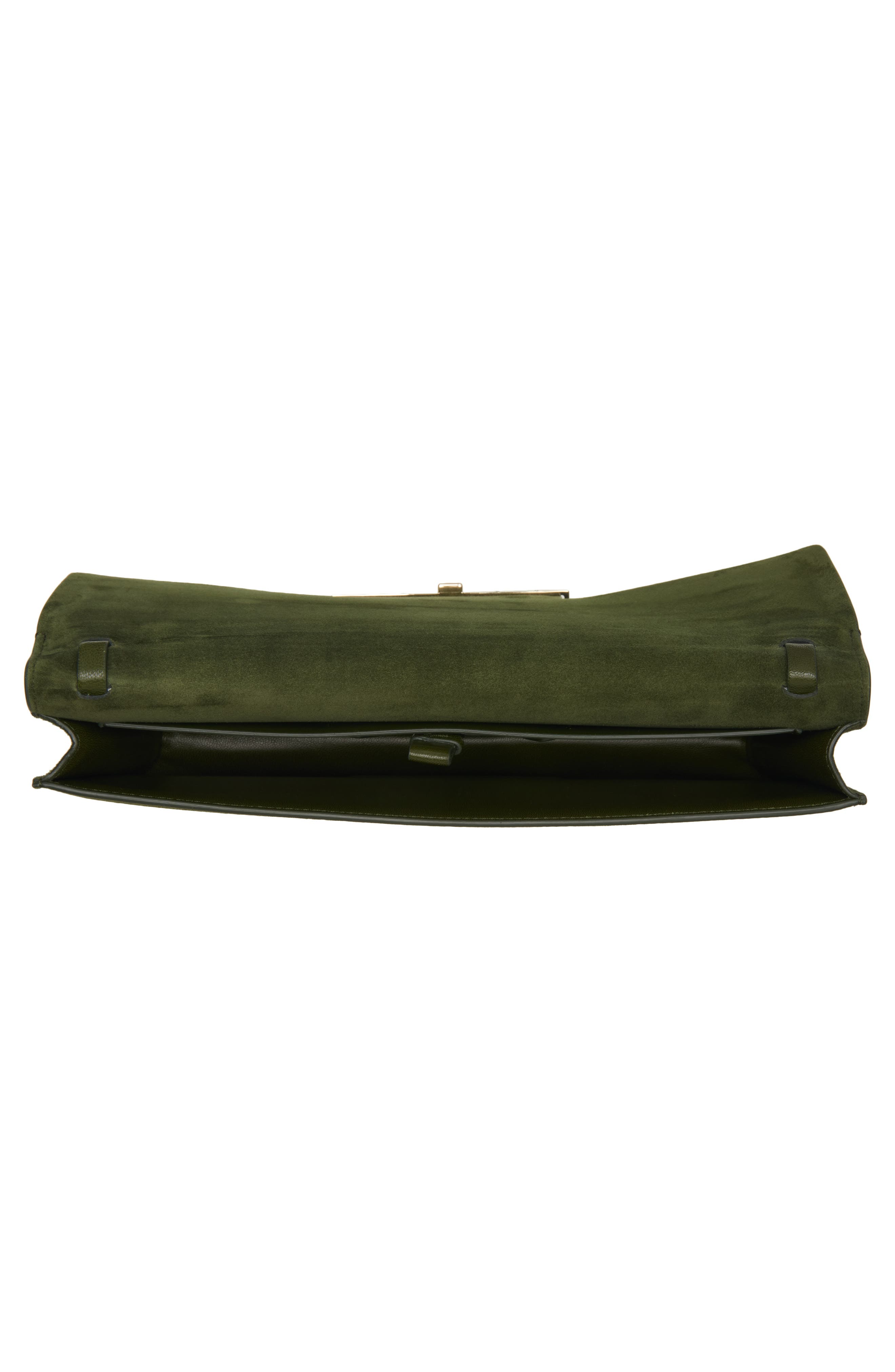 TOM FORD Suede East/West Shoulder Bag, Alternate, color, 1E018 Moss Green