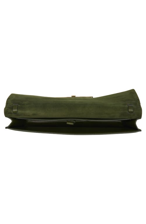 Tom Ford Suede East/west Shoulder Bag In Green