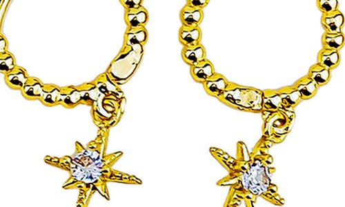 Panacea Crystal Star 3-pack Assorted Earrings Set In Gold