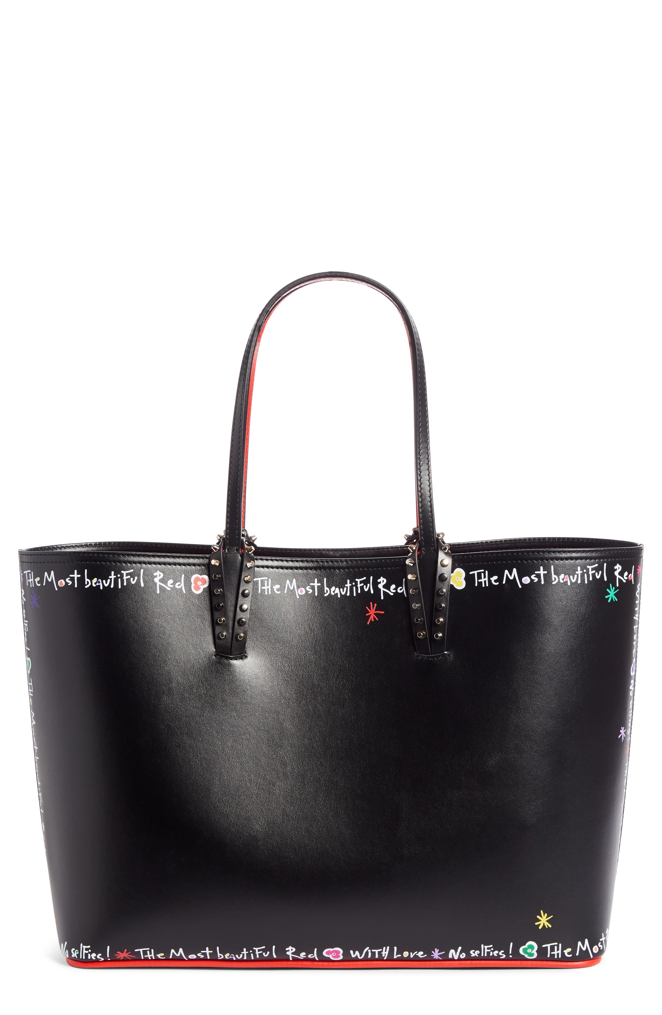 Christian Louboutin Cabata Calfskin Leather Tote, Main, color, 