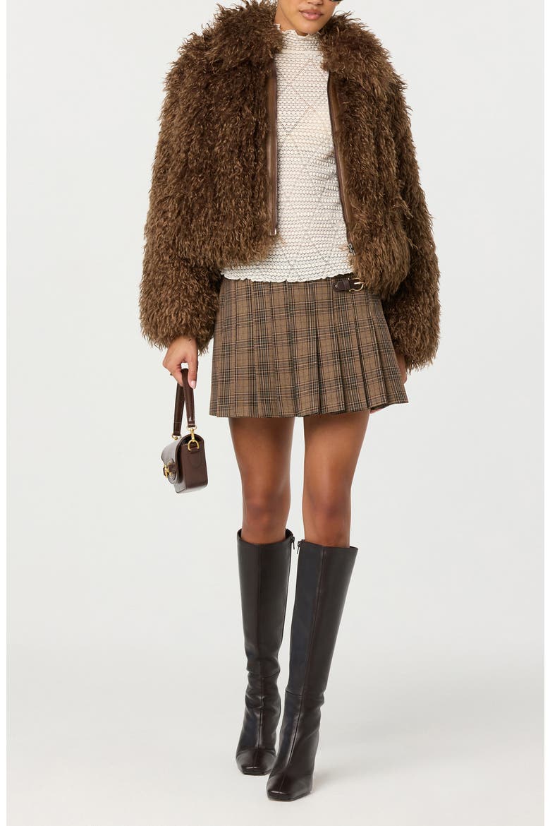 Kamrath Faux Fur Jacket, Alternate, color, BROWN