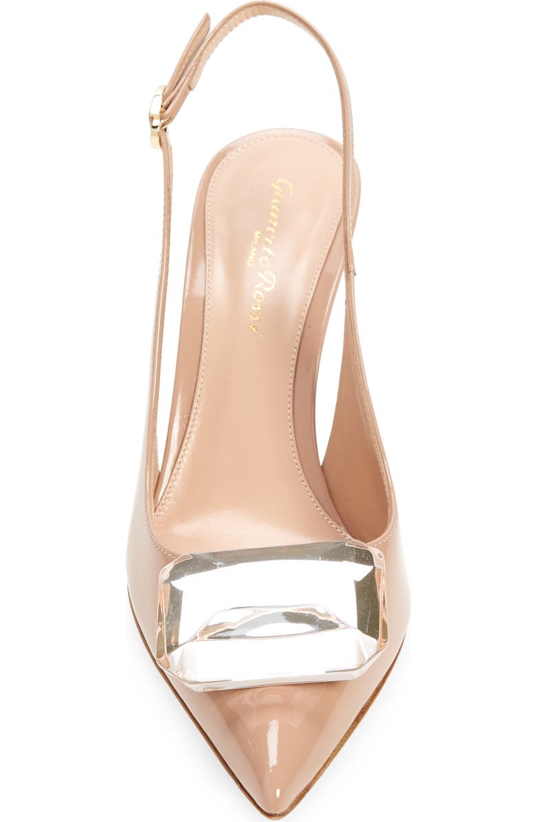 Gianvito Rossi Jaipur Sling Vernice Pointed Toe Slingback Pump, Alternate, color,