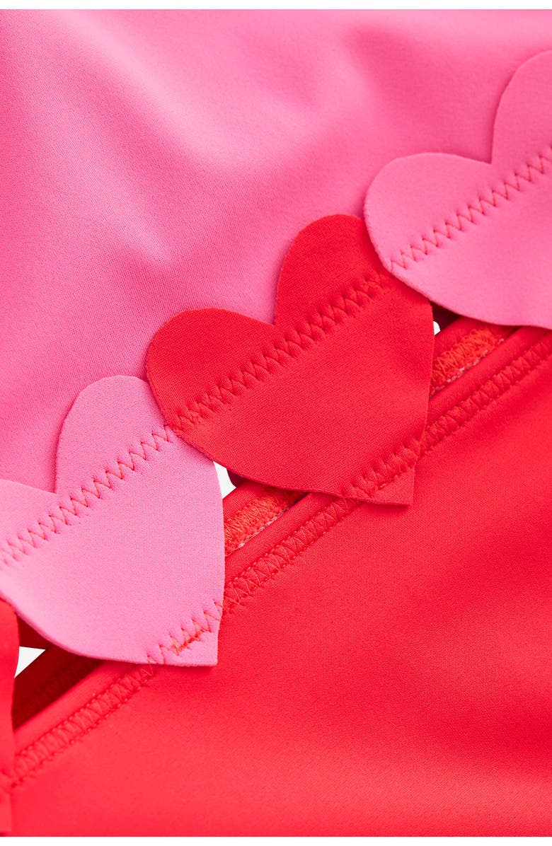 Mini Boden Kids' Hallie Frill Strap One-Piece Swimsuit, Alternate, color, Poppy Red