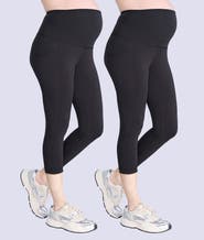 MOTHERHOOD MATERNITY High Waist Over the Belly Active Pocket Crop Legging