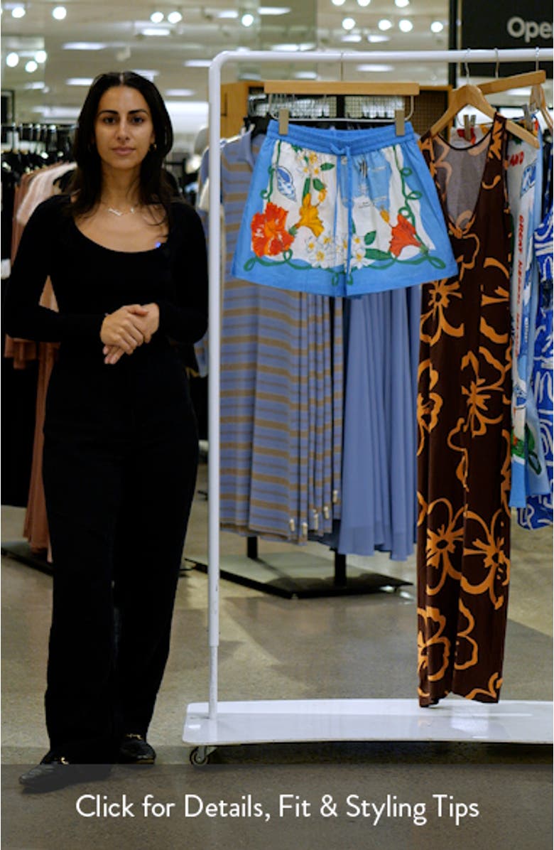 Linen Blend Cover-Up Shorts, sales video thumbnail