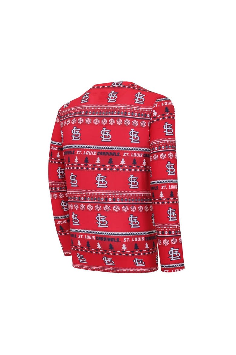 Men's Concepts Sport Red St. Louis Cardinals Knit Ugly Sweater Long Sleeve Top & Pants Set, Alternate, color, Red