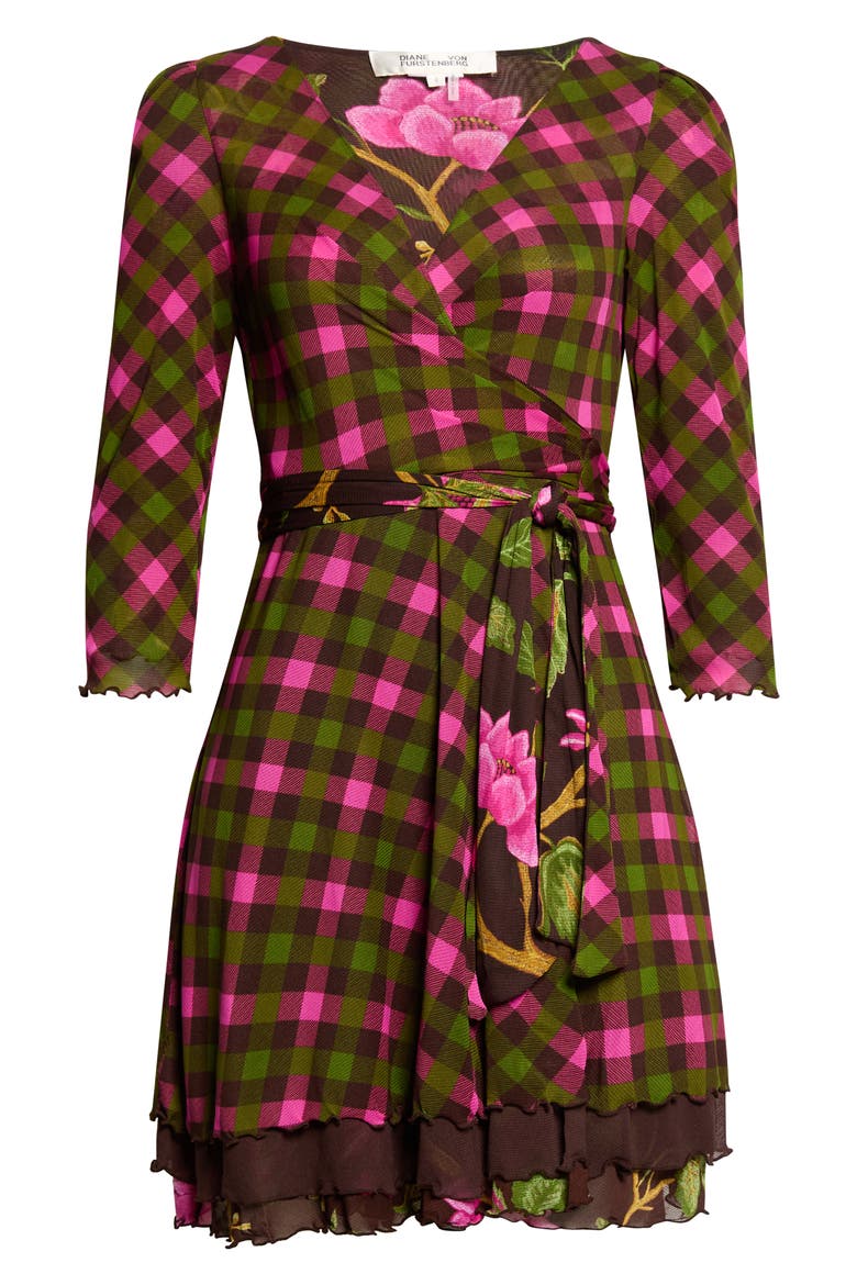 Maria Reversible Wrap Minidress, Alternate, color, HIGHLAND / HAWTHORNE SOIL