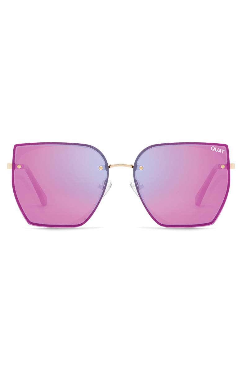 QUAY Around The Way 55mm Square Sunglasses, Main, color, 