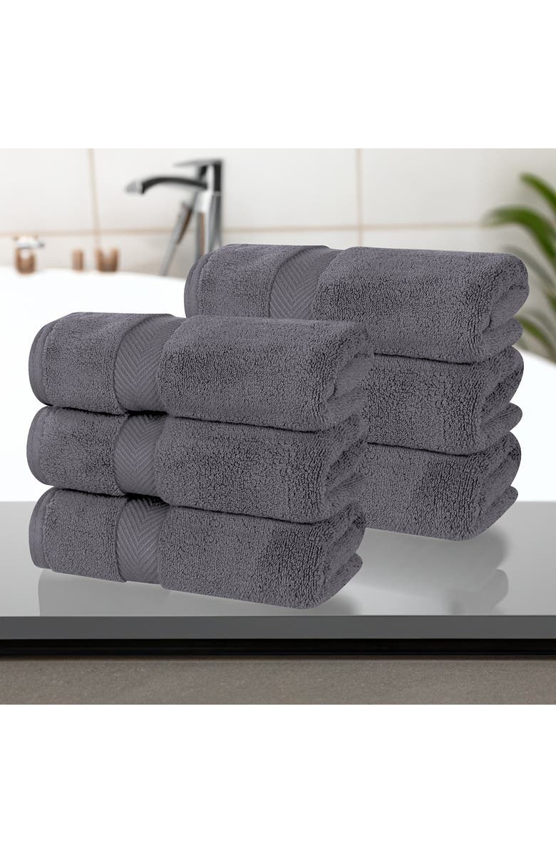 Superior 6-Pack Hand Towel Set, Alternate, color, Grey