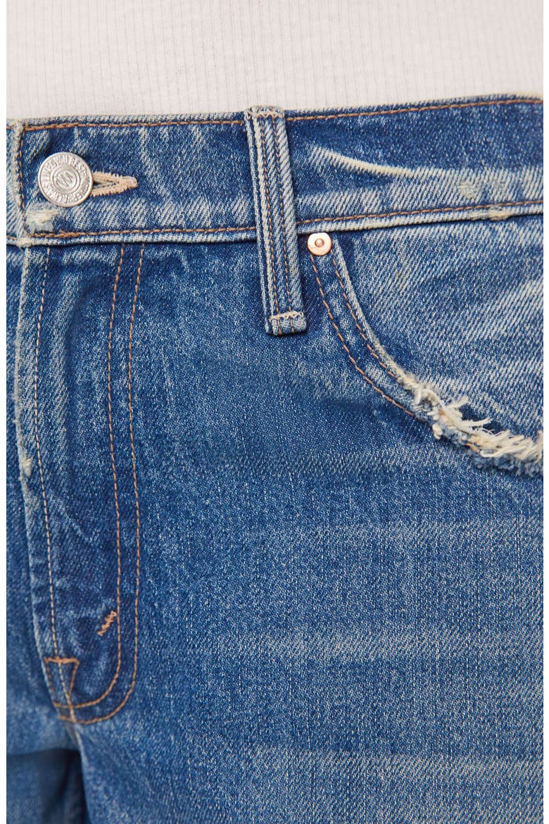 The Down Low Spinner Heel Ripped Low Rise Wide Leg Jeans, Alternate, color, BDE