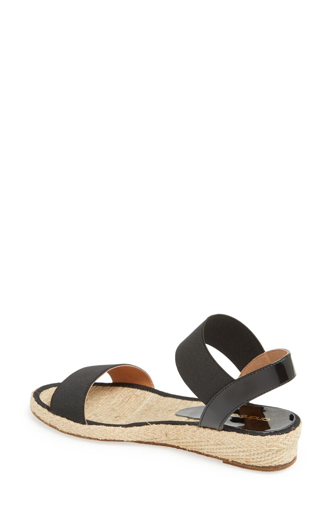 'Dera' Espadrille Sandal, Alternate, color, BLACK